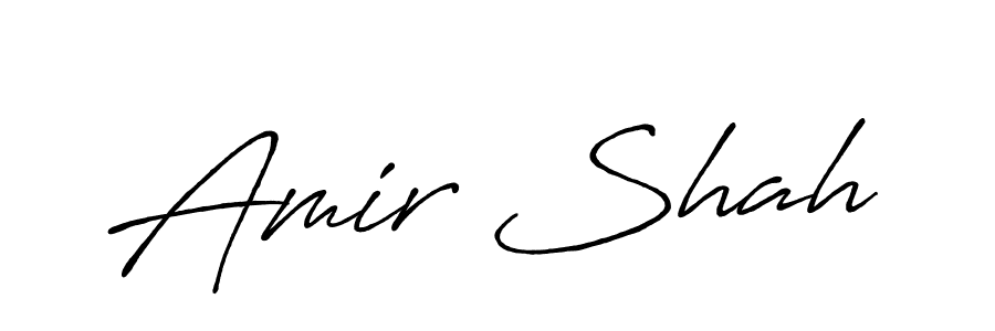 How to make Amir Shah name signature. Use Antro_Vectra_Bolder style for creating short signs online. This is the latest handwritten sign. Amir Shah signature style 7 images and pictures png