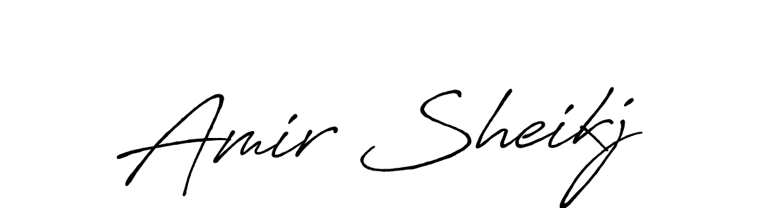 Use a signature maker to create a handwritten signature online. With this signature software, you can design (Antro_Vectra_Bolder) your own signature for name Amir Sheikj. Amir Sheikj signature style 7 images and pictures png