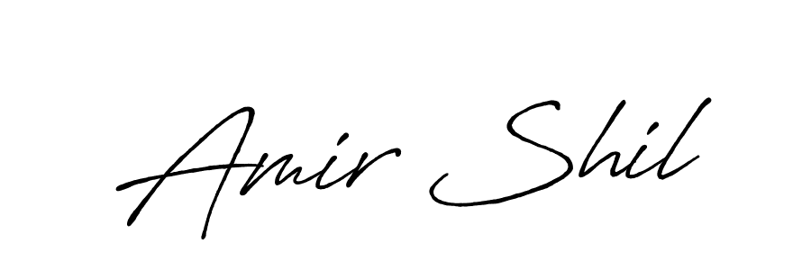 The best way (Antro_Vectra_Bolder) to make a short signature is to pick only two or three words in your name. The name Amir Shil include a total of six letters. For converting this name. Amir Shil signature style 7 images and pictures png