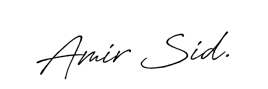 Make a beautiful signature design for name Amir Sid.. With this signature (Antro_Vectra_Bolder) style, you can create a handwritten signature for free. Amir Sid. signature style 7 images and pictures png