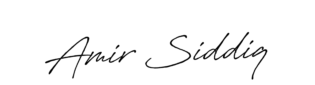 Use a signature maker to create a handwritten signature online. With this signature software, you can design (Antro_Vectra_Bolder) your own signature for name Amir Siddiq. Amir Siddiq signature style 7 images and pictures png