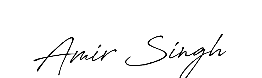 You should practise on your own different ways (Antro_Vectra_Bolder) to write your name (Amir Singh) in signature. don't let someone else do it for you. Amir Singh signature style 7 images and pictures png