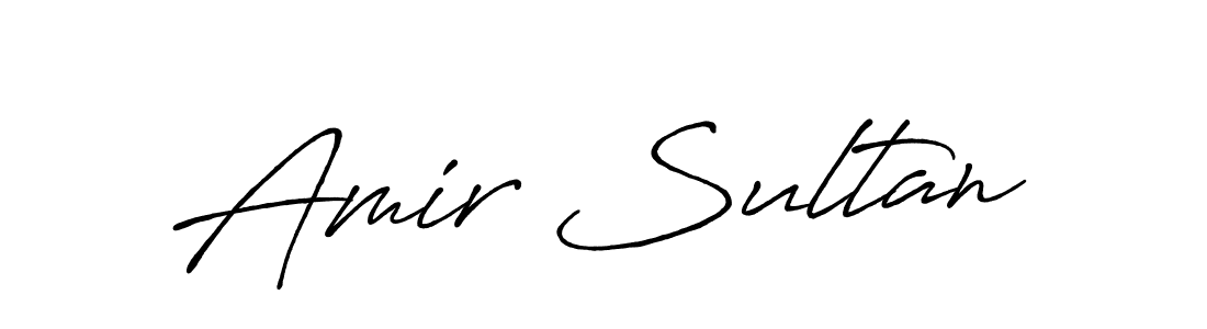 Make a beautiful signature design for name Amir Sultan. With this signature (Antro_Vectra_Bolder) style, you can create a handwritten signature for free. Amir Sultan signature style 7 images and pictures png