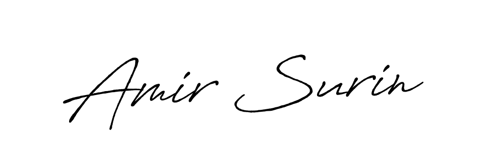 Create a beautiful signature design for name Amir Surin. With this signature (Antro_Vectra_Bolder) fonts, you can make a handwritten signature for free. Amir Surin signature style 7 images and pictures png