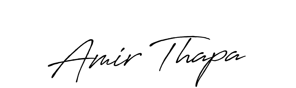 Use a signature maker to create a handwritten signature online. With this signature software, you can design (Antro_Vectra_Bolder) your own signature for name Amir Thapa. Amir Thapa signature style 7 images and pictures png