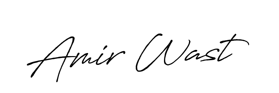 How to make Amir Wast name signature. Use Antro_Vectra_Bolder style for creating short signs online. This is the latest handwritten sign. Amir Wast signature style 7 images and pictures png