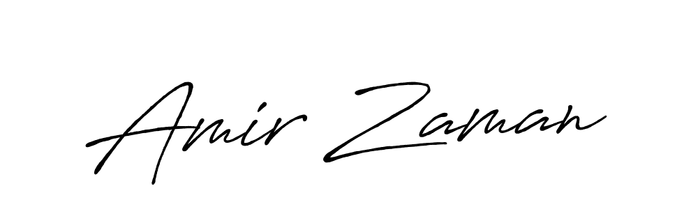 Make a beautiful signature design for name Amir Zaman. With this signature (Antro_Vectra_Bolder) style, you can create a handwritten signature for free. Amir Zaman signature style 7 images and pictures png
