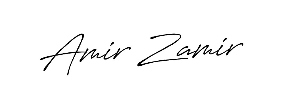 Create a beautiful signature design for name Amir Zamir. With this signature (Antro_Vectra_Bolder) fonts, you can make a handwritten signature for free. Amir Zamir signature style 7 images and pictures png