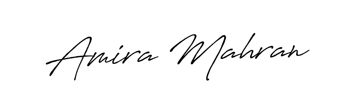 Antro_Vectra_Bolder is a professional signature style that is perfect for those who want to add a touch of class to their signature. It is also a great choice for those who want to make their signature more unique. Get Amira Mahran name to fancy signature for free. Amira Mahran signature style 7 images and pictures png