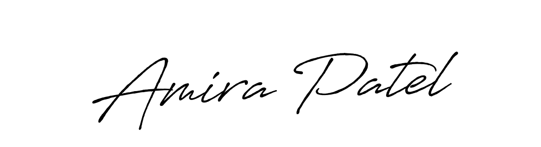 How to make Amira Patel name signature. Use Antro_Vectra_Bolder style for creating short signs online. This is the latest handwritten sign. Amira Patel signature style 7 images and pictures png