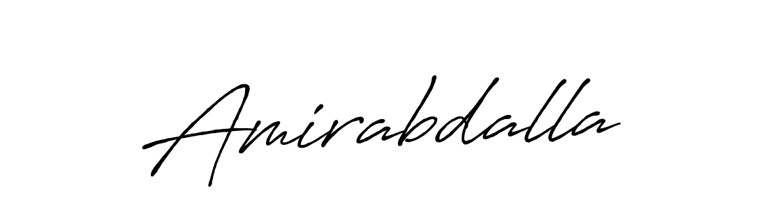 Create a beautiful signature design for name Amirabdalla. With this signature (Antro_Vectra_Bolder) fonts, you can make a handwritten signature for free. Amirabdalla signature style 7 images and pictures png