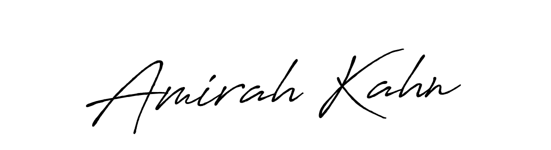 Also we have Amirah Kahn name is the best signature style. Create professional handwritten signature collection using Antro_Vectra_Bolder autograph style. Amirah Kahn signature style 7 images and pictures png