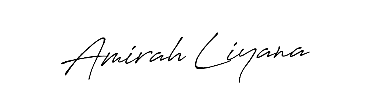 You can use this online signature creator to create a handwritten signature for the name Amirah Liyana. This is the best online autograph maker. Amirah Liyana signature style 7 images and pictures png
