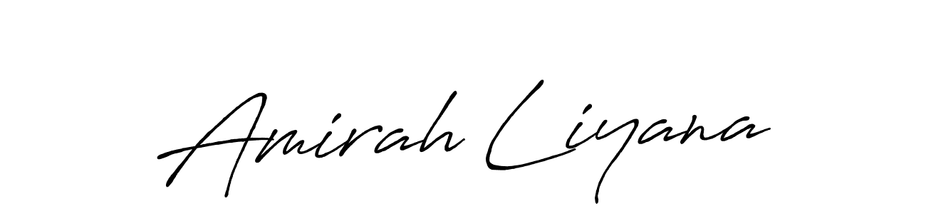 You can use this online signature creator to create a handwritten signature for the name Amirah Liyana. This is the best online autograph maker. Amirah Liyana signature style 7 images and pictures png