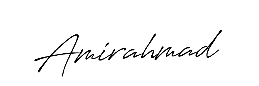 Also we have Amirahmad name is the best signature style. Create professional handwritten signature collection using Antro_Vectra_Bolder autograph style. Amirahmad signature style 7 images and pictures png