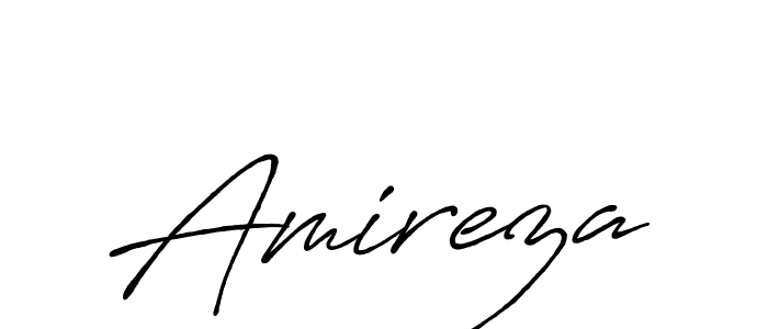 Make a beautiful signature design for name Amireza. With this signature (Antro_Vectra_Bolder) style, you can create a handwritten signature for free. Amireza signature style 7 images and pictures png