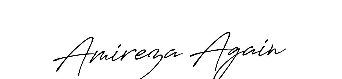 The best way (Antro_Vectra_Bolder) to make a short signature is to pick only two or three words in your name. The name Amireza Again include a total of six letters. For converting this name. Amireza Again signature style 7 images and pictures png