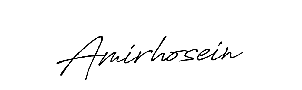 if you are searching for the best signature style for your name Amirhosein. so please give up your signature search. here we have designed multiple signature styles  using Antro_Vectra_Bolder. Amirhosein signature style 7 images and pictures png