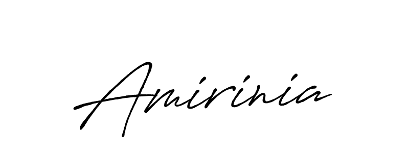 Create a beautiful signature design for name Amirinia. With this signature (Antro_Vectra_Bolder) fonts, you can make a handwritten signature for free. Amirinia signature style 7 images and pictures png