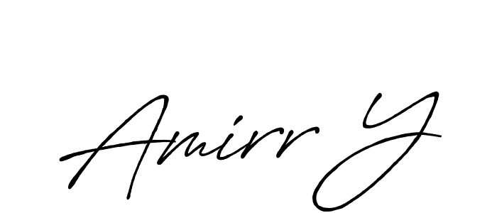 Design your own signature with our free online signature maker. With this signature software, you can create a handwritten (Antro_Vectra_Bolder) signature for name Amirr Y. Amirr Y signature style 7 images and pictures png