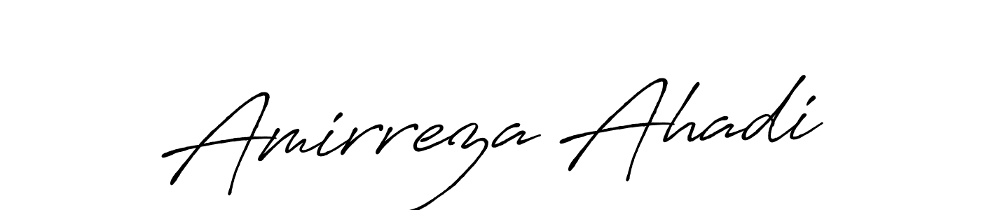 Create a beautiful signature design for name Amirreza Ahadi. With this signature (Antro_Vectra_Bolder) fonts, you can make a handwritten signature for free. Amirreza Ahadi signature style 7 images and pictures png