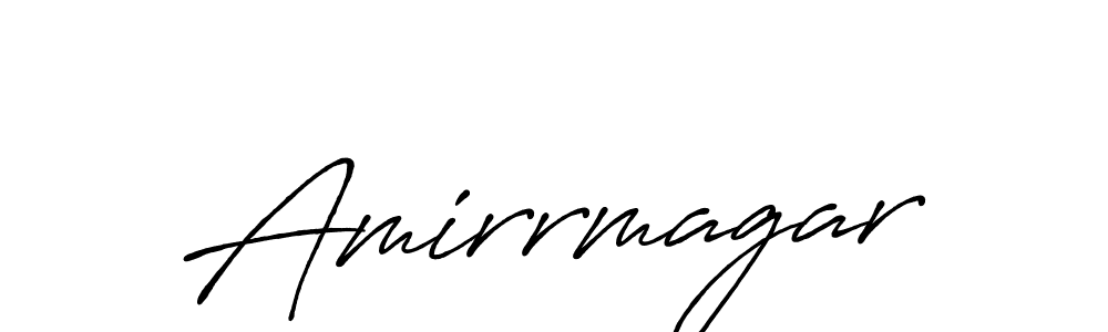 Make a beautiful signature design for name Amirrmagar. With this signature (Antro_Vectra_Bolder) style, you can create a handwritten signature for free. Amirrmagar signature style 7 images and pictures png