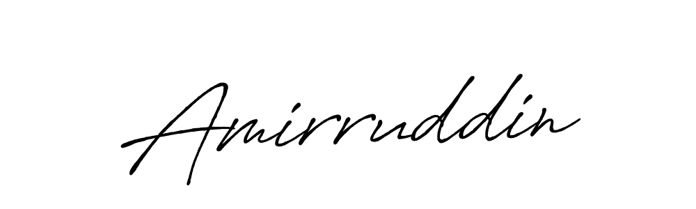 Design your own signature with our free online signature maker. With this signature software, you can create a handwritten (Antro_Vectra_Bolder) signature for name Amirruddin. Amirruddin signature style 7 images and pictures png