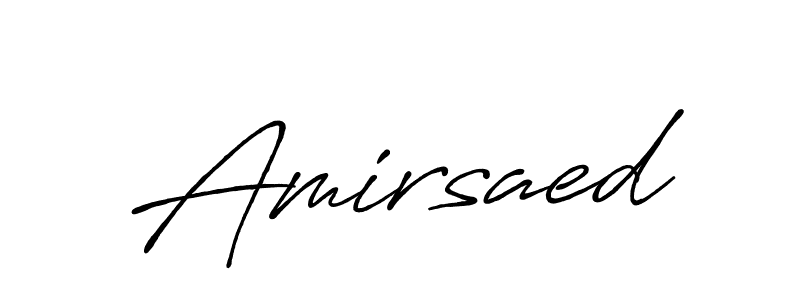 Make a beautiful signature design for name Amirsaed. With this signature (Antro_Vectra_Bolder) style, you can create a handwritten signature for free. Amirsaed signature style 7 images and pictures png