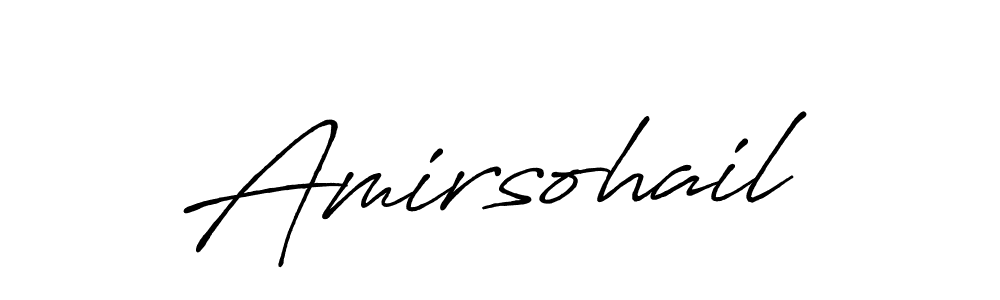 Amirsohail stylish signature style. Best Handwritten Sign (Antro_Vectra_Bolder) for my name. Handwritten Signature Collection Ideas for my name Amirsohail. Amirsohail signature style 7 images and pictures png