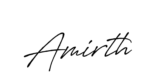 Also we have Amirth name is the best signature style. Create professional handwritten signature collection using Antro_Vectra_Bolder autograph style. Amirth signature style 7 images and pictures png