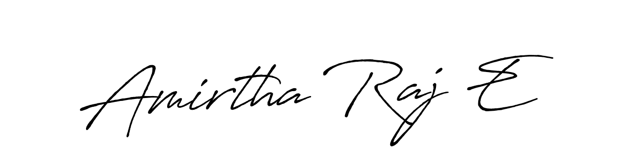 Make a beautiful signature design for name Amirtha Raj E. Use this online signature maker to create a handwritten signature for free. Amirtha Raj E signature style 7 images and pictures png