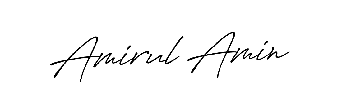 Also You can easily find your signature by using the search form. We will create Amirul Amin name handwritten signature images for you free of cost using Antro_Vectra_Bolder sign style. Amirul Amin signature style 7 images and pictures png