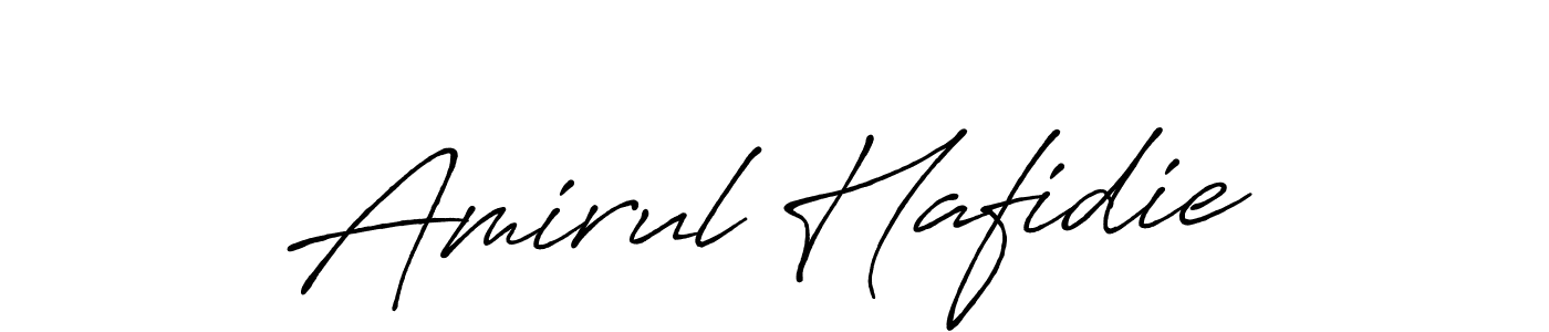 Design your own signature with our free online signature maker. With this signature software, you can create a handwritten (Antro_Vectra_Bolder) signature for name Amirul Hafidie. Amirul Hafidie signature style 7 images and pictures png