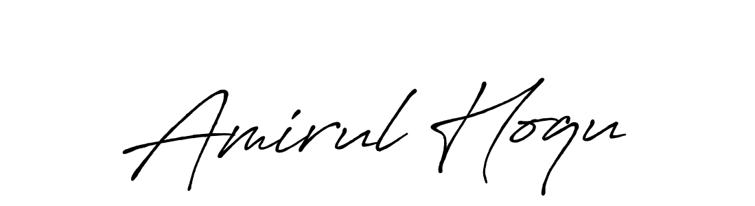 Make a beautiful signature design for name Amirul Hoqu. With this signature (Antro_Vectra_Bolder) style, you can create a handwritten signature for free. Amirul Hoqu signature style 7 images and pictures png