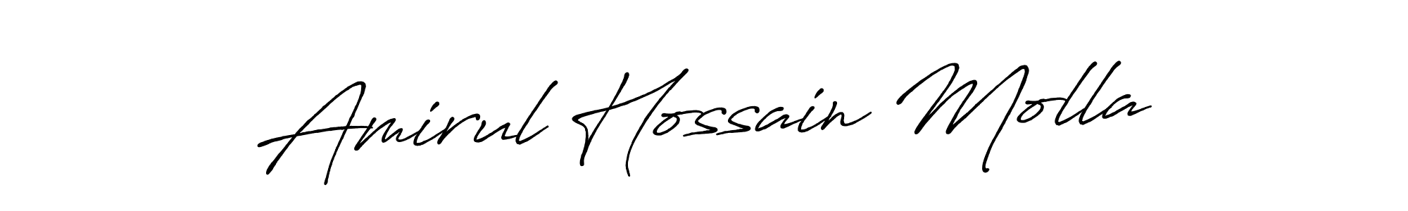 Make a short Amirul Hossain Molla signature style. Manage your documents anywhere anytime using Antro_Vectra_Bolder. Create and add eSignatures, submit forms, share and send files easily. Amirul Hossain Molla signature style 7 images and pictures png