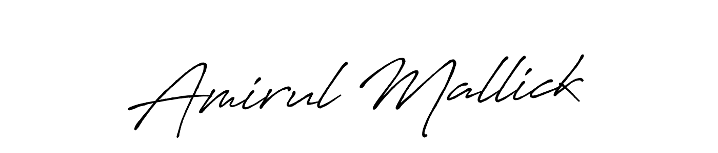 Also You can easily find your signature by using the search form. We will create Amirul Mallick name handwritten signature images for you free of cost using Antro_Vectra_Bolder sign style. Amirul Mallick signature style 7 images and pictures png