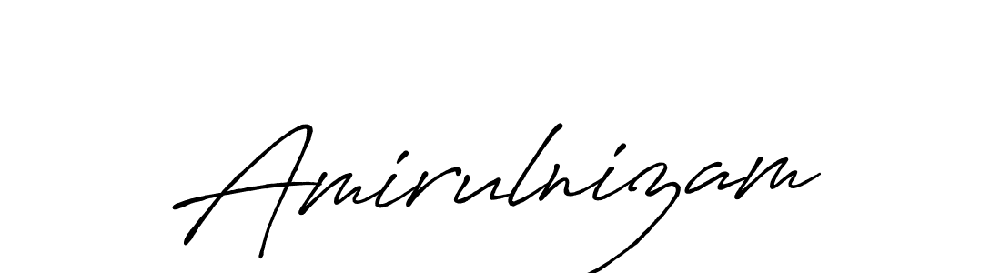 Also we have Amirulnizam name is the best signature style. Create professional handwritten signature collection using Antro_Vectra_Bolder autograph style. Amirulnizam signature style 7 images and pictures png