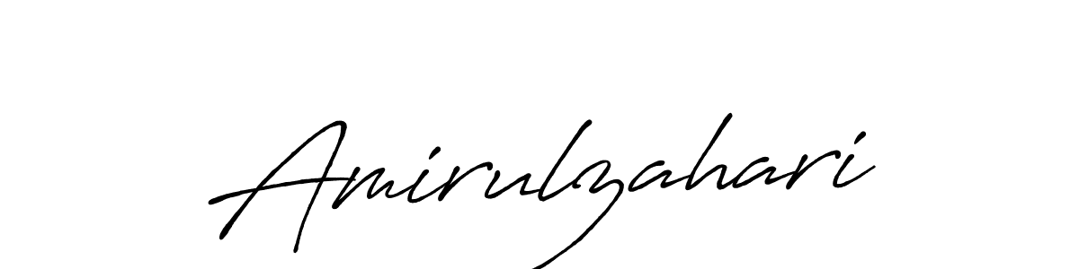 Create a beautiful signature design for name Amirulzahari. With this signature (Antro_Vectra_Bolder) fonts, you can make a handwritten signature for free. Amirulzahari signature style 7 images and pictures png