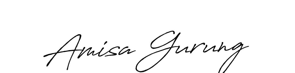 You can use this online signature creator to create a handwritten signature for the name Amisa Gurung. This is the best online autograph maker. Amisa Gurung signature style 7 images and pictures png