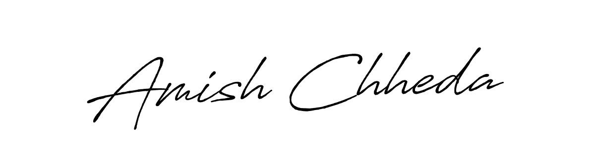 Amish Chheda stylish signature style. Best Handwritten Sign (Antro_Vectra_Bolder) for my name. Handwritten Signature Collection Ideas for my name Amish Chheda. Amish Chheda signature style 7 images and pictures png