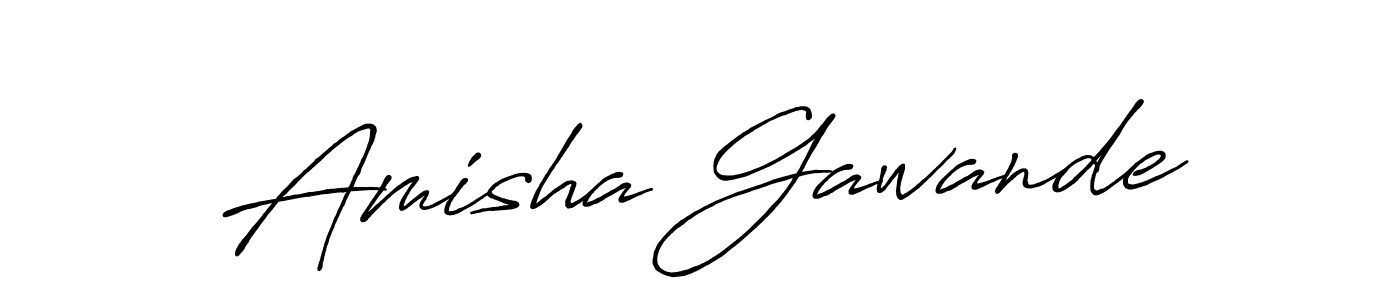 Use a signature maker to create a handwritten signature online. With this signature software, you can design (Antro_Vectra_Bolder) your own signature for name Amisha Gawande. Amisha Gawande signature style 7 images and pictures png