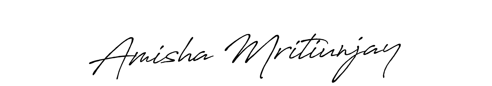 You can use this online signature creator to create a handwritten signature for the name Amisha Mritiunjay. This is the best online autograph maker. Amisha Mritiunjay signature style 7 images and pictures png