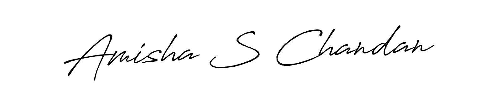 How to make Amisha S Chandan signature? Antro_Vectra_Bolder is a professional autograph style. Create handwritten signature for Amisha S Chandan name. Amisha S Chandan signature style 7 images and pictures png