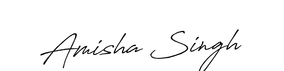 Use a signature maker to create a handwritten signature online. With this signature software, you can design (Antro_Vectra_Bolder) your own signature for name Amisha Singh. Amisha Singh signature style 7 images and pictures png