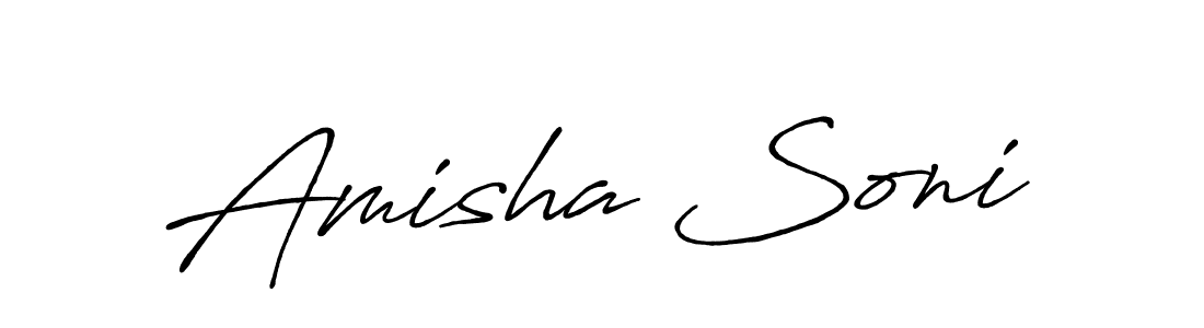 Antro_Vectra_Bolder is a professional signature style that is perfect for those who want to add a touch of class to their signature. It is also a great choice for those who want to make their signature more unique. Get Amisha Soni name to fancy signature for free. Amisha Soni signature style 7 images and pictures png