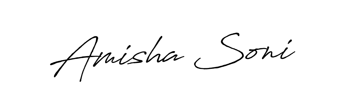 Design your own signature with our free online signature maker. With this signature software, you can create a handwritten (Antro_Vectra_Bolder) signature for name Amisha Soni. Amisha Soni signature style 7 images and pictures png