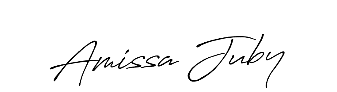 Create a beautiful signature design for name Amissa Juby. With this signature (Antro_Vectra_Bolder) fonts, you can make a handwritten signature for free. Amissa Juby signature style 7 images and pictures png