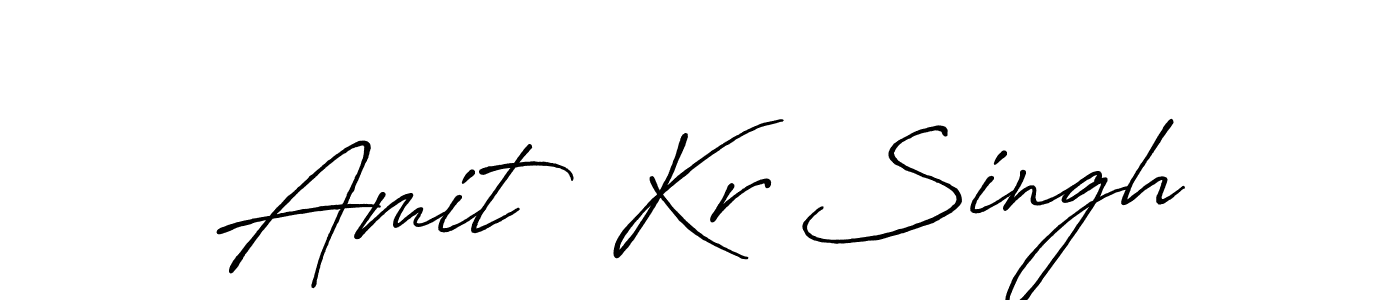Also we have Amit  Kr Singh name is the best signature style. Create professional handwritten signature collection using Antro_Vectra_Bolder autograph style. Amit  Kr Singh signature style 7 images and pictures png