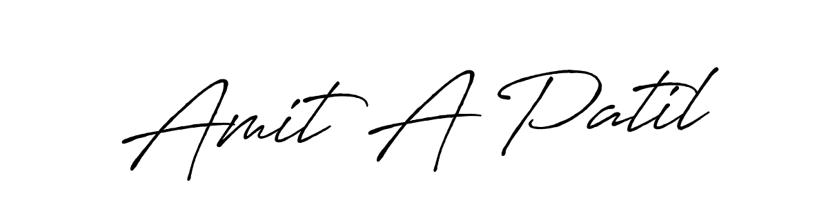 Also You can easily find your signature by using the search form. We will create Amit A Patil name handwritten signature images for you free of cost using Antro_Vectra_Bolder sign style. Amit A Patil signature style 7 images and pictures png