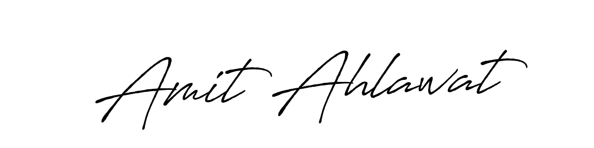 Make a beautiful signature design for name Amit Ahlawat. With this signature (Antro_Vectra_Bolder) style, you can create a handwritten signature for free. Amit Ahlawat signature style 7 images and pictures png